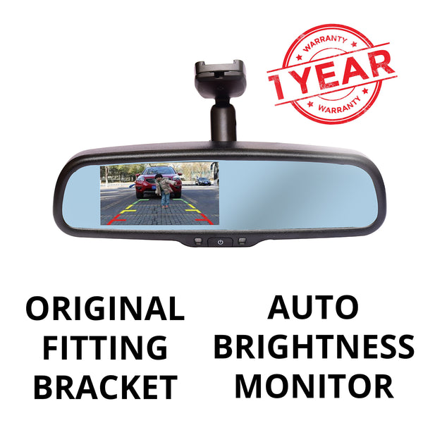 Reverse camera & sensor with auto-brightness monitor (in-mirror) RPS-1000
