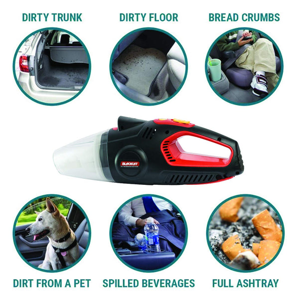 Blackcat OEM Approved Genuine Car Vacuum Cleaner and Tyre Inflator Air Pump 2-in-1