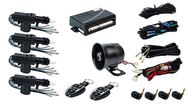 Blackcat Car Central Locking System BSA-4D with 2 Remotes, 5 Door Lock Motors