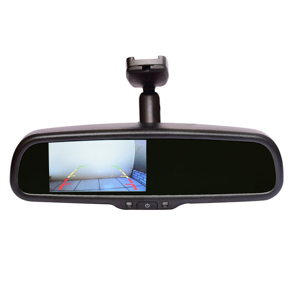 Reverse camera with auto-brightness monitor (in-mirror) RCMAD