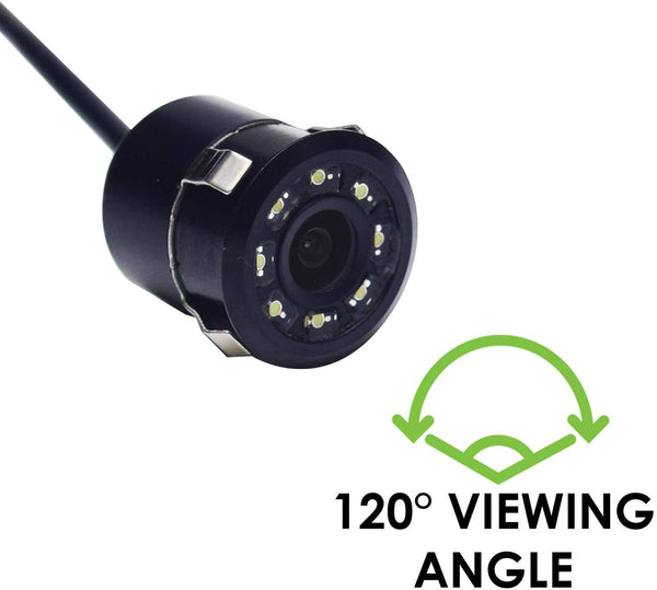 Reverse Parking Camera with auto-brightness In-mirror Display | 120 Degree Wide Angle