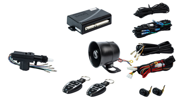 Blackcat Universal Remote Central Locking System with Siren | 1 Door Locking Motor | 2 remote for Keyless Entry| 3 Years Warranty