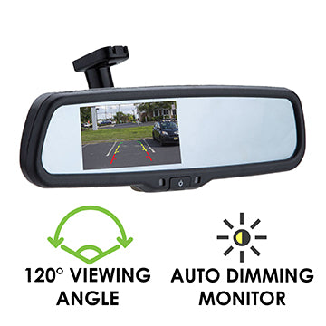 Reverse camera with auto-brightness monitor (in-mirror) RCMAD-1000