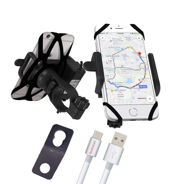 Blackcat Mobile Holder Charger for Bike and Activa
